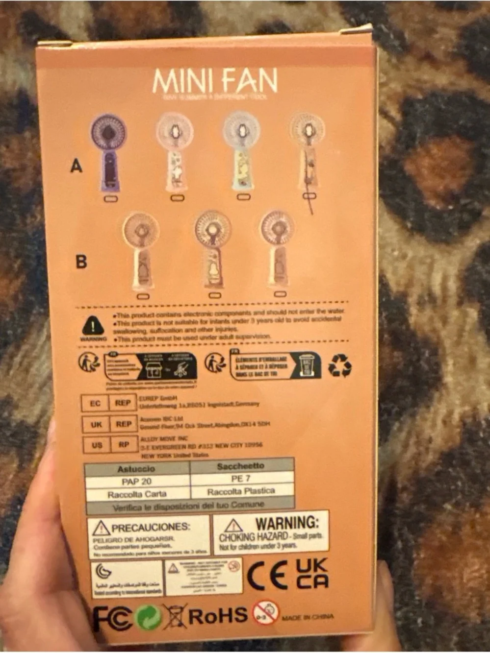Mini Fan Portable Handheld Fan - tan. Great for skincare routine
